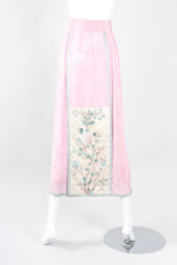 Recess Los Angeles Designer Consignment Vintage 1940s Chinese Su Embroidery Panel Pleat Skirt