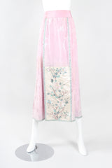 Recess Los Angeles Designer Consignment Vintage 1940s Chinese Su Embroidery Panel Pleat Skirt