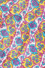 Recess Los Angeles Designer Consignment Vintage Oversized Hand-blocked Bagh Indian Silk Shawl Scarf Sarong