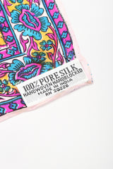 Recess Los Angeles Designer Consignment Vintage Oversized Hand-blocked Bagh Indian Silk Shawl Scarf Sarong