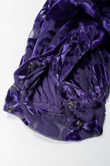 Vintage Sheer Silk Velvet Burnout Gown Sleeve Detail