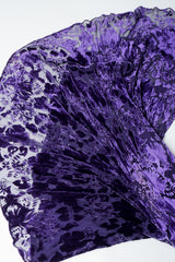 Vintage Sheer Silk Velvet Burnout Gown train Detail