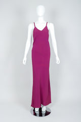 Vintage Sheer Silk Velvet Burnout Gown Lining Slip on Mannequin