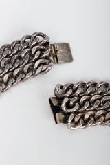 Vintage Unsigned Starry Curb Chain Collar Necklace Clasp