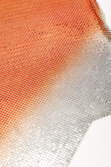 Recess Los Angeles Designer Consignment Vintage Ombre Liquid Metal Mesh Halter Top Whiting Davis