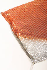 Recess Los Angeles Designer Consignment Vintage Ombre Liquid Metal Mesh Halter Top Whiting Davis