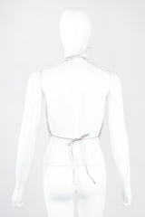 Recess Los Angeles Designer Consignment Vintage Ombre Liquid Metal Mesh Halter Top Whiting Davis