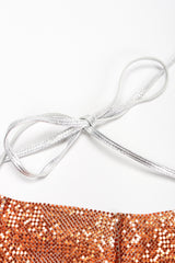 Recess Los Angeles Designer Consignment Vintage Ombre Liquid Metal Mesh Halter Top Whiting Davis