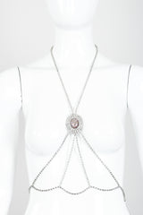 Vintage Unsigned Rhinestone Body Chain at Recess LA