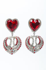 Vintage Tara Ruby Heart Drop Earrings at Recess Los Angeles