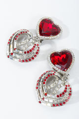 Vintage Tara Ruby Heart Drop Earrings at Recess Los Angeles