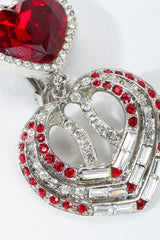 Vintage Tara Ruby Heart Drop Earrings at Recess Los Angeles