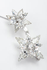 Vintage Unsigned Avant Garde Crystal Star Ear Hook Star Detail