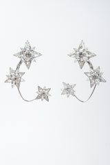 Vintage Unsigned Avant Garde Crystal Star Ear Hooks at Recess Los Angeles