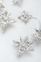 Vintage Unsigned Avant Garde Crystal Star Ear Hooks at Recess Los Angeles