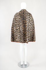 Recess Designer Consignment Vintage Faux Leopard Reversible Cape Los Angeles Resale