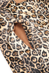 Recess Designer Consignment Vintage Faux Leopard Reversible Cape Los Angeles Resale