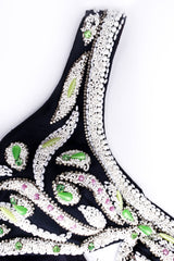 Vintage Oceanic Beaded Peek Jumpsuit L side beadwork @ Recess LA