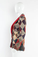 Vintage Multi-Colored Patchwork Print Blazer mannequin side @ Recess Los Angeles