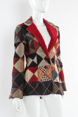 Vintage Multi-Colored Patchwork Print Blazer mannequin angle @ Recess Los Angeles