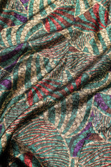 Vintage Metallic Mardi Gras Wrap Blouse fabric detail at Recess Los Angeles