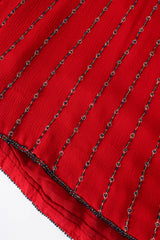 Vintage Beaded Crimson Shift Dress stains at Recess LA