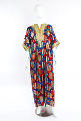 Metallic floral caftan on mannequin @recessla