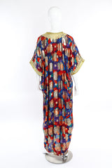 Metallic floral caftan on mannequin @recessla