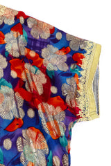 Metallic floral caftan fabric detail @recessla