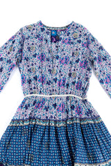 Vintage gauzy floral peasant dress flat lay inside out  @recessla