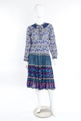 Vintage gauzy floral peasant dress on mannequin @recessla