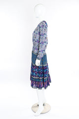 Vintage gauzy floral peasant dress on mannequin side @recessla