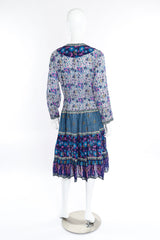 Vintage gauzy floral peasant dress on mannequin back @recessla