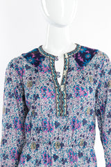 Vintage gauzy floral peasant dress on mannequin neckline @recessla