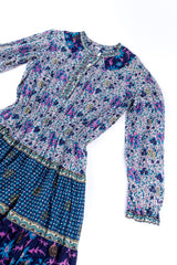 Vintage gauzy floral peasant dress flat lay @recessla