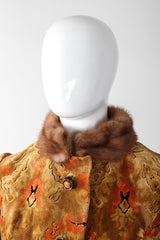 Recess Los Angeles Vintage Custom Nancy Wilhelm Fall Fur Trim Chenille Princess Coat