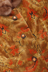 Recess Los Angeles Vintage Custom Nancy Wilhelm Fall Fur Trim Chenille Princess Coat