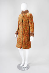 Recess Los Angeles Vintage Custom Nancy Wilhelm Fall Fur Trim Chenille Princess Coat