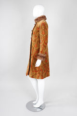 Recess Los Angeles Vintage Custom Nancy Wilhelm Fall Fur Trim Chenille Princess Coat