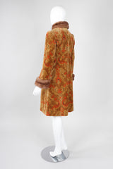 Recess Los Angeles Vintage Custom Nancy Wilhelm Fall Fur Trim Chenille Princess Coat