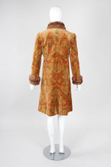 Recess Los Angeles Vintage Custom Nancy Wilhelm Fall Fur Trim Chenille Princess Coat