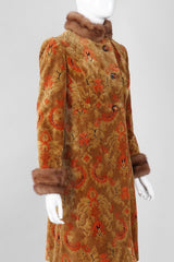 Recess Los Angeles Vintage Custom Nancy Wilhelm Fall Fur Trim Chenille Princess Coat