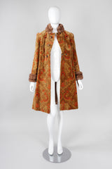 Recess Los Angeles Vintage Custom Nancy Wilhelm Fall Fur Trim Chenille Princess Coat