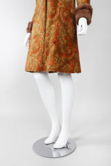 Recess Los Angeles Vintage Custom Nancy Wilhelm Fall Fur Trim Chenille Princess Coat