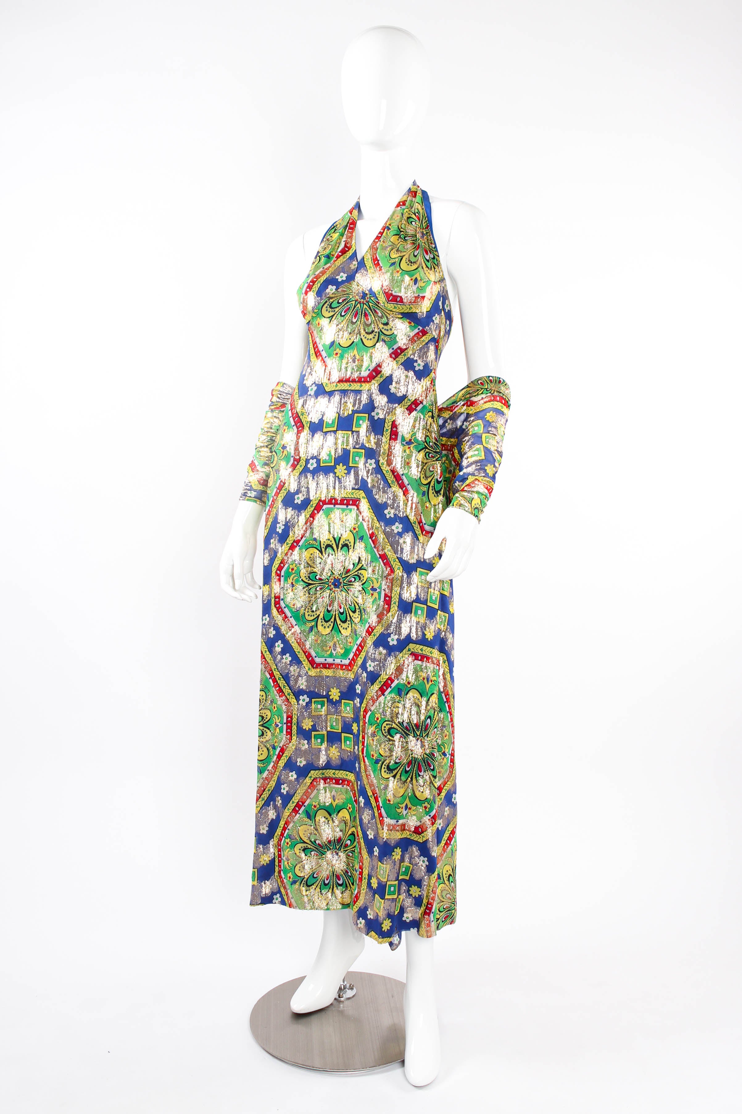 Vintage Nat Allen Floral Dress Set stole mannequin angle @ Recess Los Angeles