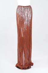 Recess Los Angeles Designer Consignment Vintage Neil Bieff Arturo Herrera Collaboration Sequin Silk Chiffon Jacket & Dress Skirt Set