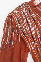 Recess Los Angeles Designer Consignment Vintage Neil Bieff Arturo Herrera Collaboration Sequin Silk Chiffon Jacket & Dress Skirt Set