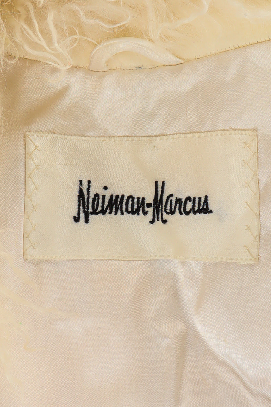Vintage Neiman Marcus Ombré Stripe Mongolian Fur Coat tag @ Recess LA