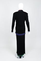 Vintage Janice Wainwright Crepe Jersey Top & Skirt Set on Mannequin Back at Recess Los Angeles