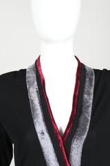 Vintage Janice Wainwright Crepe Jersey Top & Skirt Set on Mannequin Neckline at Recess Los Angeles